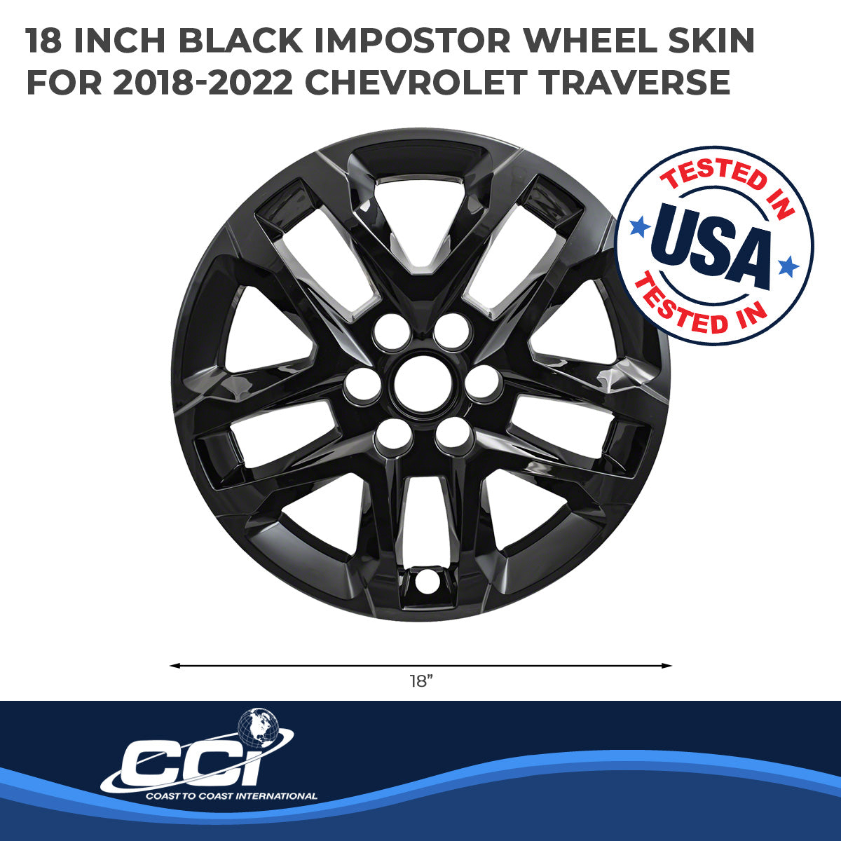 Coast2Coast Wheel Skins & Styled Wheel Covers IWCIMP416BLKN product image 3