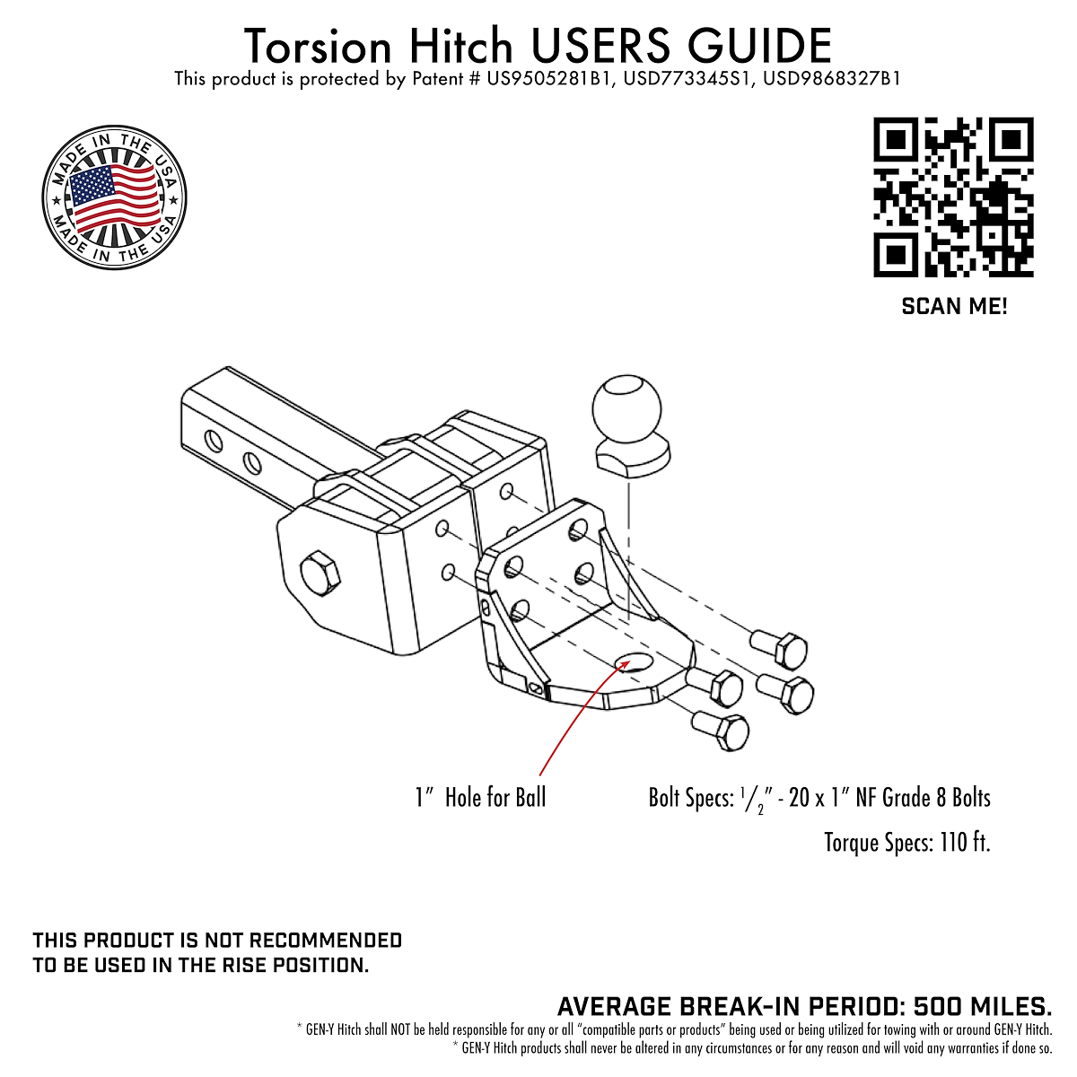 GEN-Y Hitch Adjustable Ball Mounts GH-12001 product image 4