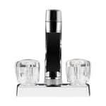 Dura Faucet Faucet, 4 in, 8 in Spout, 2 Clear Acrylic Knob Handle - DF-PK640A-CP