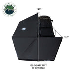 Overland Vehicle Systems Awning, 20 ft Length x 13 ft Width, Black Weather Cover - 19690002
