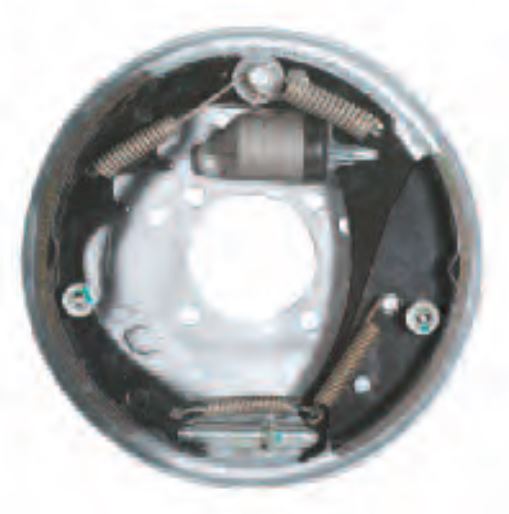 Demco RV Trailer Brake Assembly, 10 in Free Backing Brakes, 4 On 4 in Bolt Hole Pattern, 3500 lb Axle Rating - SB40716M