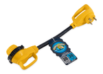 Camco Power Cord Adapter, 30 amp Female To 30 amp Male, 90 degree, 30 amp - 55522