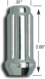 Gorilla Lug Nut, 9/16 in x 18 Thread Size, 60 degree Conical, 2 in Overall Length, Box Of 60 - 26198HT