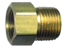 JR Products Propane Adapter Fitting, 1/4 in Inverted Flare x 1/4 in Male Pipe Thread (MPT), Brass - 07-30045