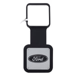 Plasticolor Trailer Hitch Cover, For 2 in Receivers, Black/Silver - 002307R01
