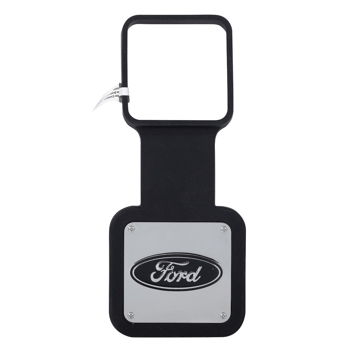 Plasticolor Trailer Hitch Cover, For 2 in Receivers, Black/Silver - 002307R01