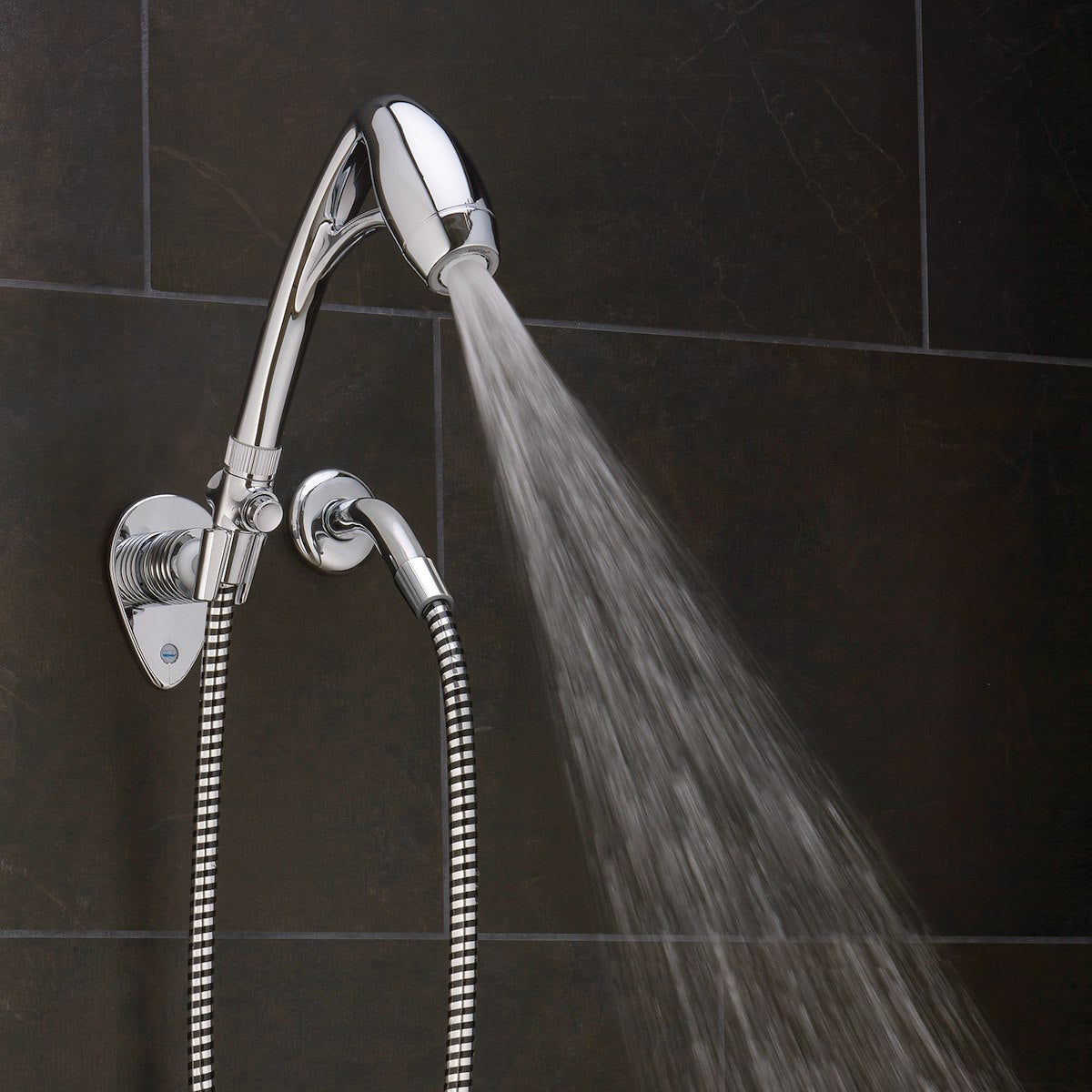 Oxygenics/ ETL Shower Head, Hand Held With 60 in Hose, With 2 Function Spray Settings, 2 in Outer Diameter - 26188