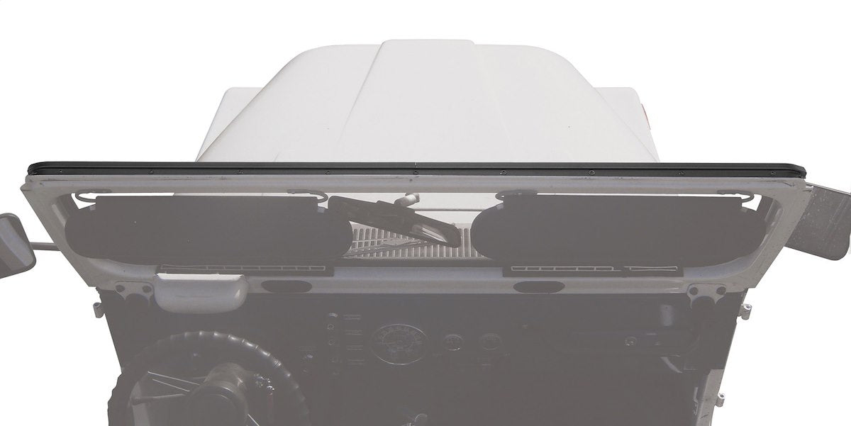 Bestop Windshield Channel, Black, Aluminum - 51209-01
