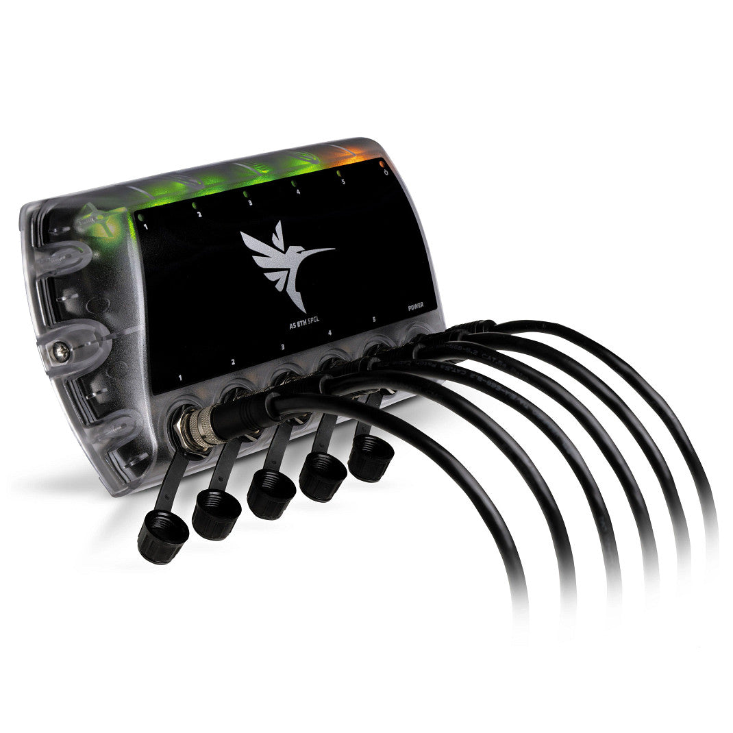 Humminbird Ethernet Hub, AS ETH 5PGL, 5 Ports, Black - 411850-1