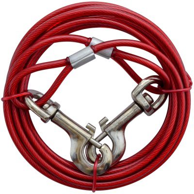 Valterra Pet Leash, Cable Type For Dogs Up To 100 lb, 10 ft Length, Red - A10-2010VP