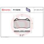 Brembo NAO Ceramic Brake Pad Set of 4 - P11024N