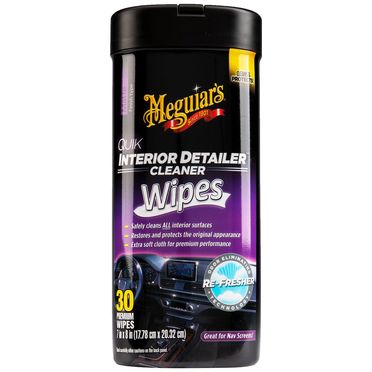 Meguiars Interior Cleaner, Classic Series, 25 Wipes - G13600