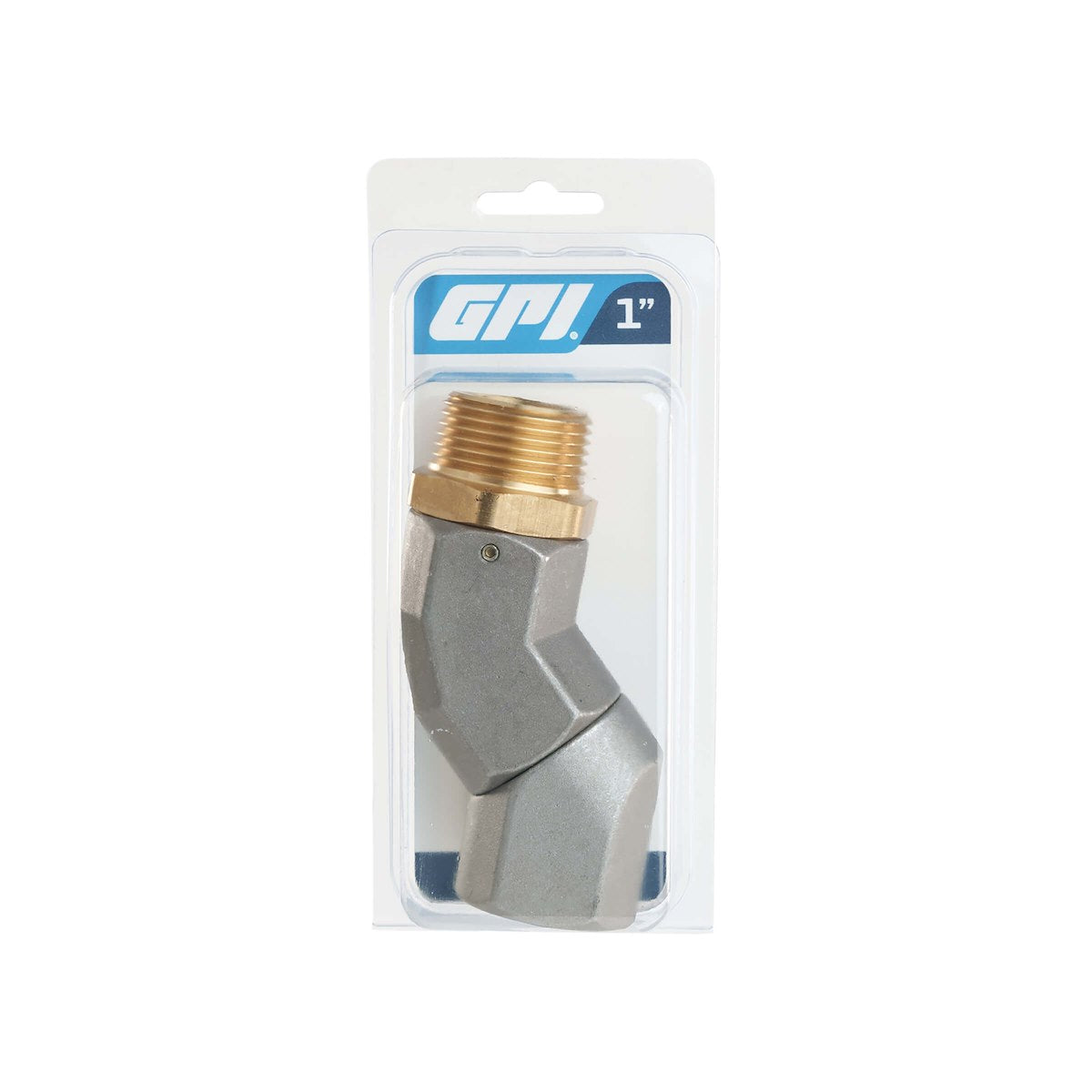 GPI Liquid Transfer Tank Pump Hose Fitting, Multi Plane 360 degree Swivel, 1 in NPT Hose, Aluminum Alloy - 150400-04