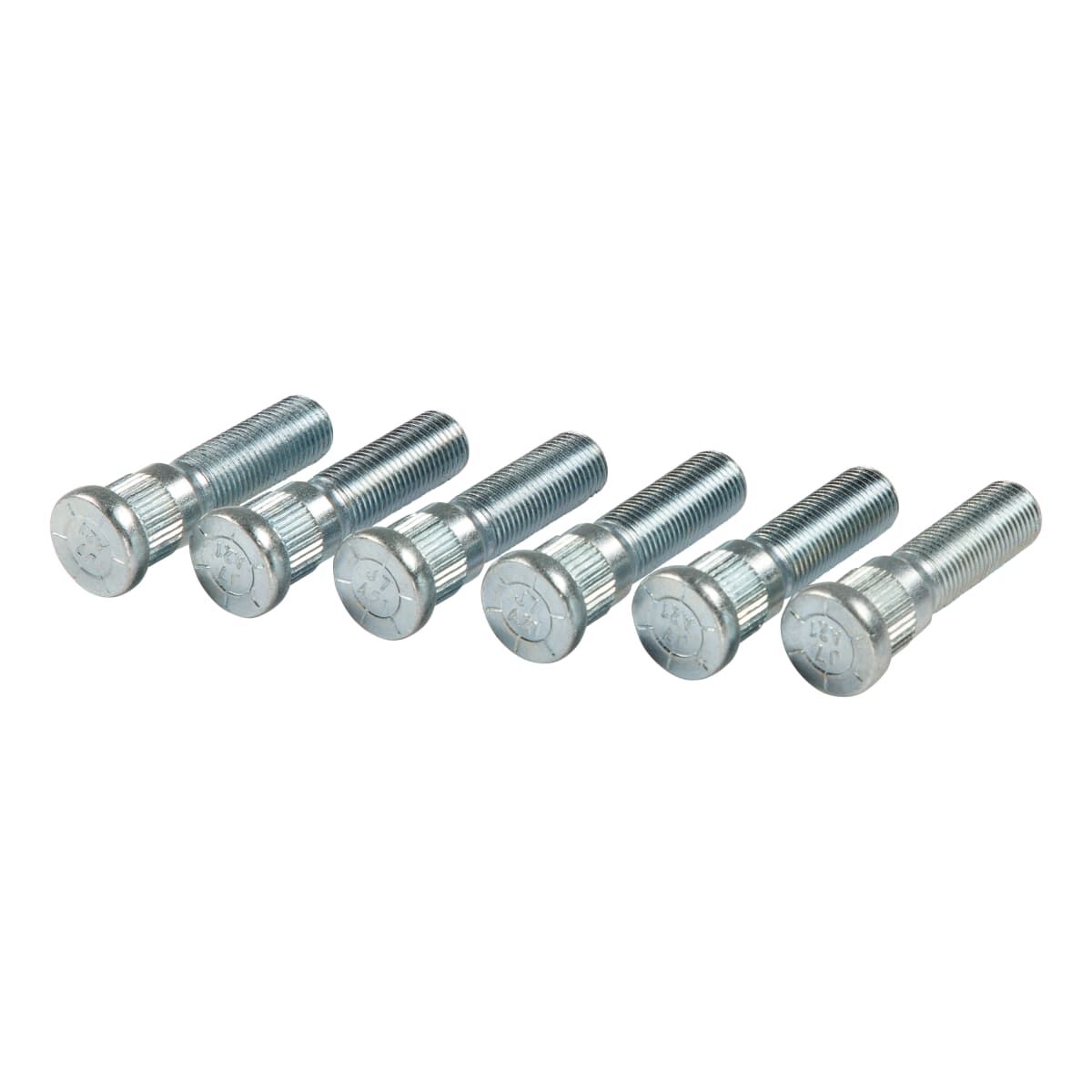 Lippert Wheel Stud, 1/2-20 UNF x 2 in, 0.617 in Spline Diameter, Pack Of 6 - 2023134013