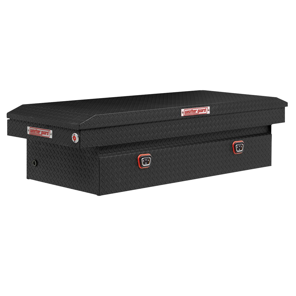Weather Guard Tool Box, Textured Matte Black, Aluminum, 27-1/2 in Length x 72 in Width x 18-1/2 in Height - 117-52-04
