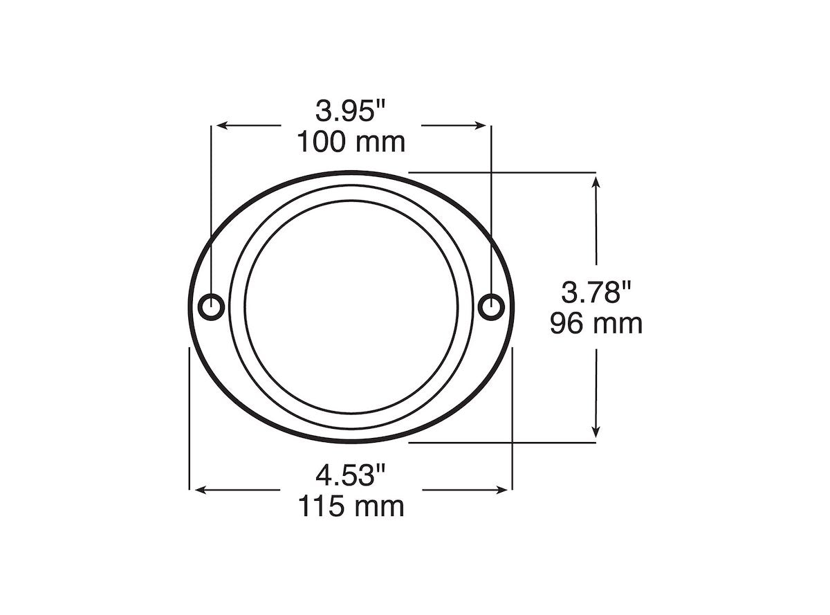 Peterson Manufacturing Reflector, Red Lens, 3 in Round, Aluminum Housing - V472R