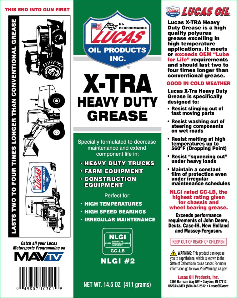 Lucas Oil Multi Purpose Grease, 14.5 oz Tube - 10301