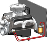 Derale Oil Filter Relocation Kit, Spin-On Adapter, 1/2 in NPT Inlet/Outlet, With Adapter/1/2 in Hose/O-Ring/Clamp/Fittings - 15748