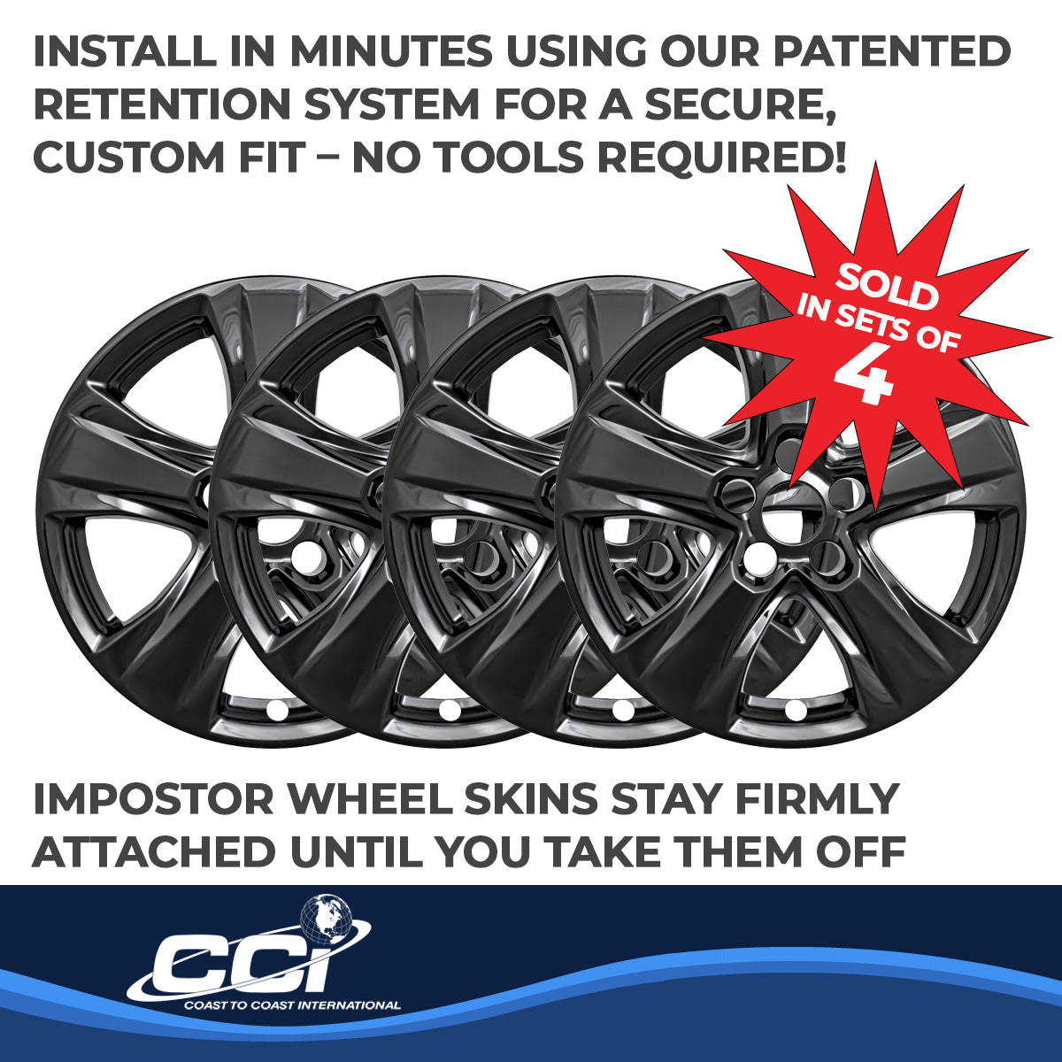 Coast2Coast Wheel Skins & Styled Wheel Covers IWCIMP434BLK product image 5