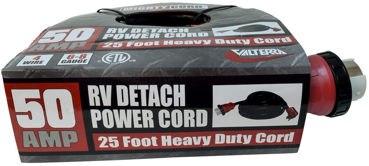 Valterra Power Cord, 3 Prong, 50 amp, 25 ft Length - A10-5025ED