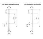 Stromberg Carlson Trailer Landing Gear Leg, Replacement 29-1/2 in Lead Leg For Landing Gear - LG-179013