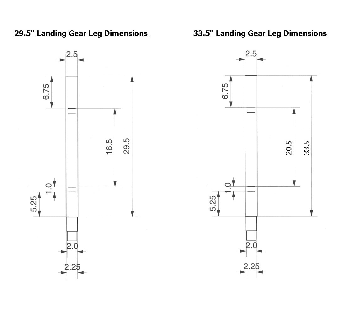 Stromberg Carlson Trailer Landing Gear Leg, Replacement 29-1/2 in Lead Leg For Landing Gear - LG-179013