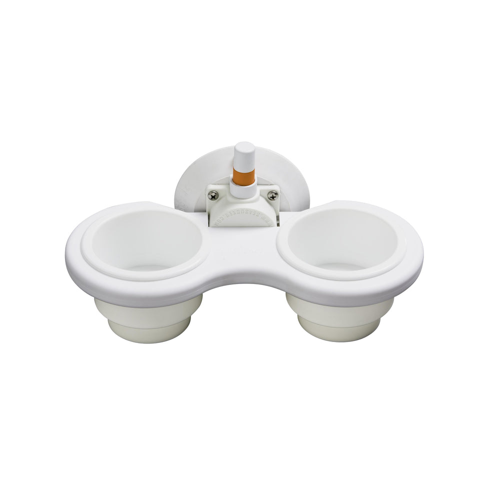SeaSucker Cup Holder, Holds 2 Cups, White, 4-1/2 in SeaSucker Vacuum Mount - MC5301W