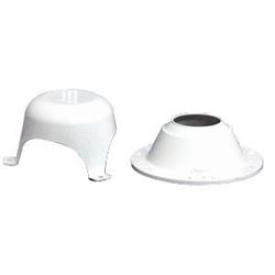 Custom Plastic Sewer Vent, Fits 1-1/4 in To 1-1/2 in Outside Diameter Vent Pipe, 5-1/4 in Diameter x 3 in Height, Polar White - 43