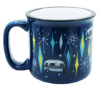 Camp Casual Cup, 15 oz Capacity, Vintage Blues Design, Blue - CC-004VB