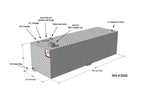 RDS Tanks Liquid Transfer Tank, 69 gal Capacity, 18 in Length x 57 in Width x 16 in Height, Aluminum - 70326