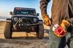 Factor 55 Winch Cable Shackle Mount, Fits 3/8 in Steel Cable/Synthetic Winch Rope, 16000 lb Load Capacity, Red - 00080-01