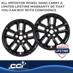 Coast2Coast Wheel Skin, 20 in, 5 Double Spokes, Gloss Black, Set Of 4 - IMP484BLK