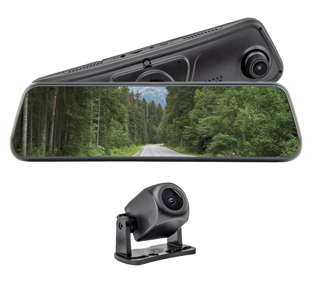 BrandMotion Backup Camera, Anti Glare Tempered Glass Screen, 9.66 in LCD Screen, 1980 x 320 Pixel Display - FVMR-1100