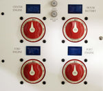 Blue Sea Battery Disconnect Switch, 48 V DC, 300 amp, Red - 6006-BSS