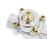 Holley Fuel Pressure Regulator, 4-1/2-9 PSI, 3/8 in NPT Inlet/Outlets, Satin Chrome - 12-803