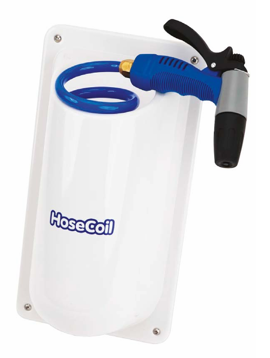 HOSECOIL Boat Washdown Hose, Coiled, 15 ft Hose Length, 3/4 in Garden Hose Fitting - HC15S