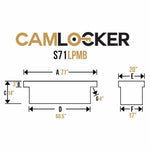 Camlocker Tool Box, Matte Black, Aluminum, 71 in Length x 20 in Width x 14 in Height - S71LP_MB