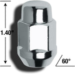 Gorilla Lug Nut, 12 Millimeter X 1.5 Thread Size, For Use With Steel And Aluminum Wheels, 1.4 in Overall Length, Pack Of 100 - 41138