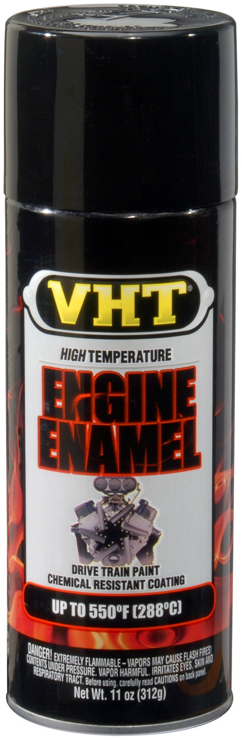 VHT/ Duplicolor Engine Paint, Heat Resistant to 550 Degrees Fahrenheit, Gloss Black, 11 oz Aerosol Spray Can - SP124