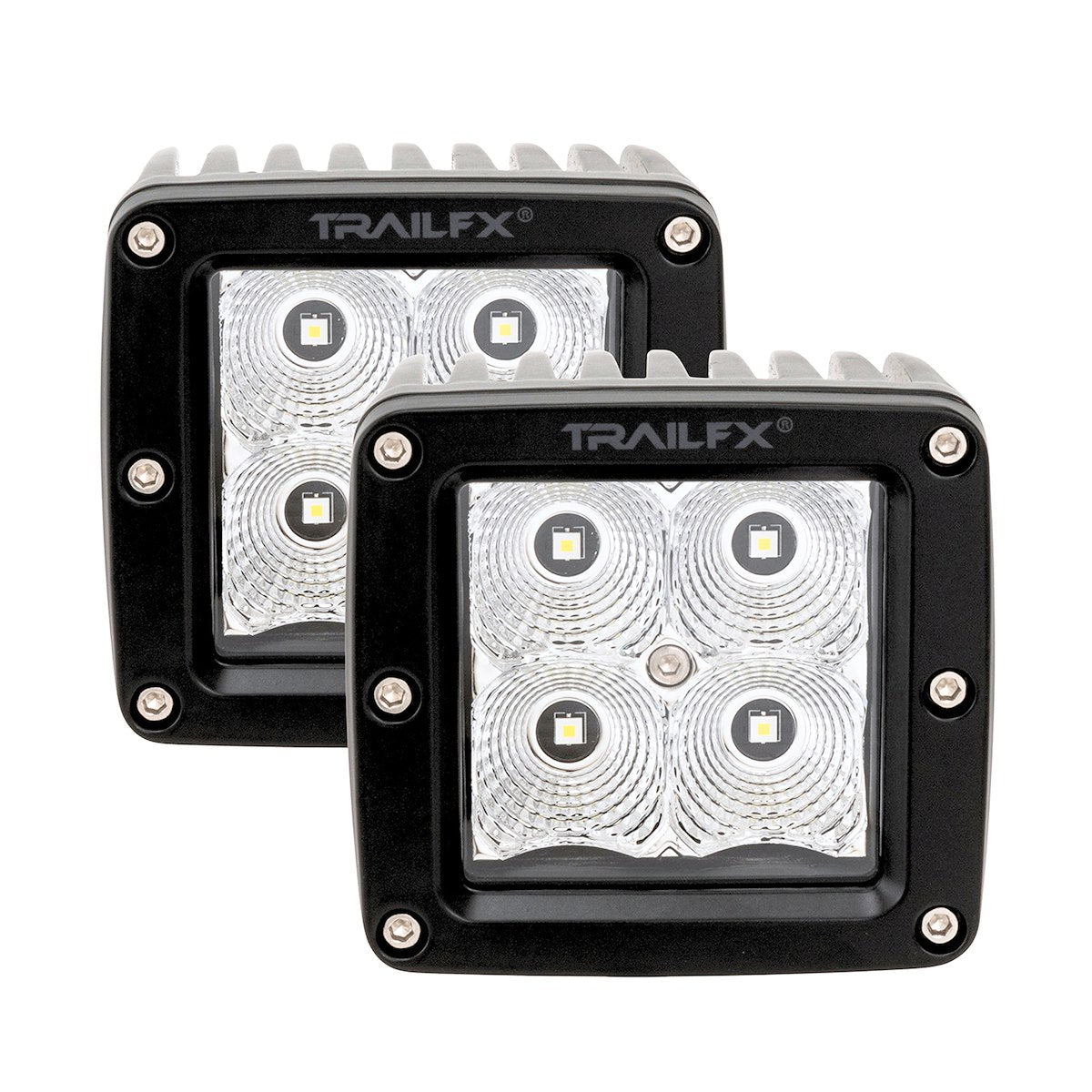 TrailFX Driving/Fog Light, TFX LED Lights, LED Bulb, 4 Clear High Intensity LED 5 Watt Bulbs, Set Of 2 - 2X2F2