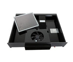 Furrion Stove Vent Hood, 22 in Width, 12 V DC, Black With Stainless Front - CXW-30-CZ02
