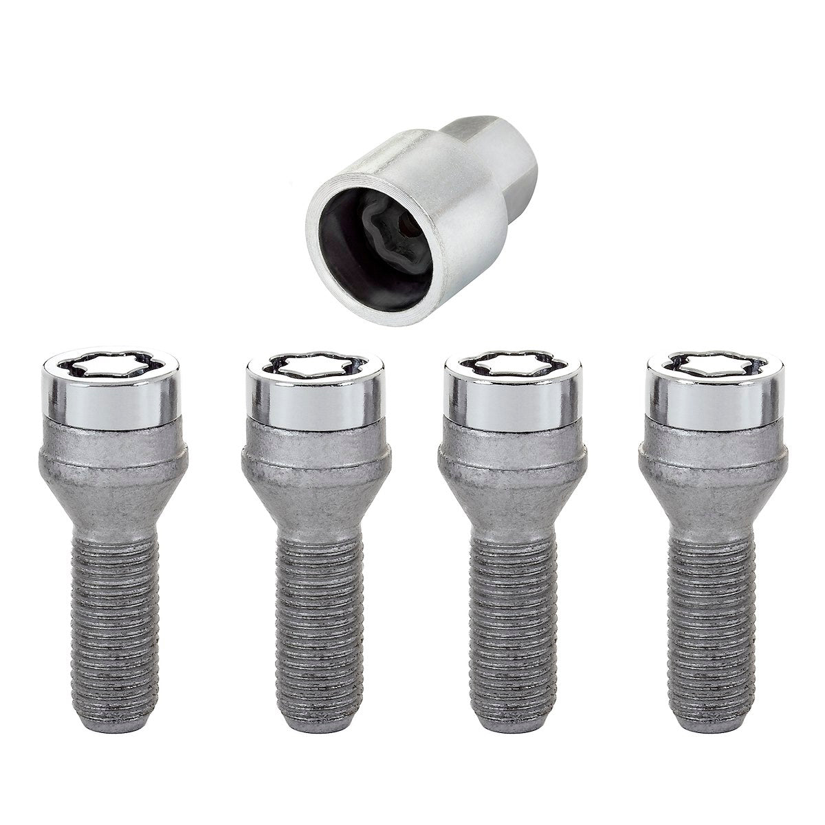 McGard Wheel Access Wheel Lock, 14 Millimeter x 1.5 Thread Size, 60 degree Conical, Acorn Lug Use With Steel/Aluminum Wheels, Pack of 4 - 27000