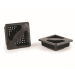 Camco Sewer Hose Storage Carrier Cap, Use With 4 in Square Sewer Hose Bumper, Black, Package of 2 - 40325