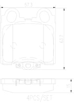 Brembo Brake Pad, FMSI Number D771-7638, Ceramic, Set Of 4 - P83045N