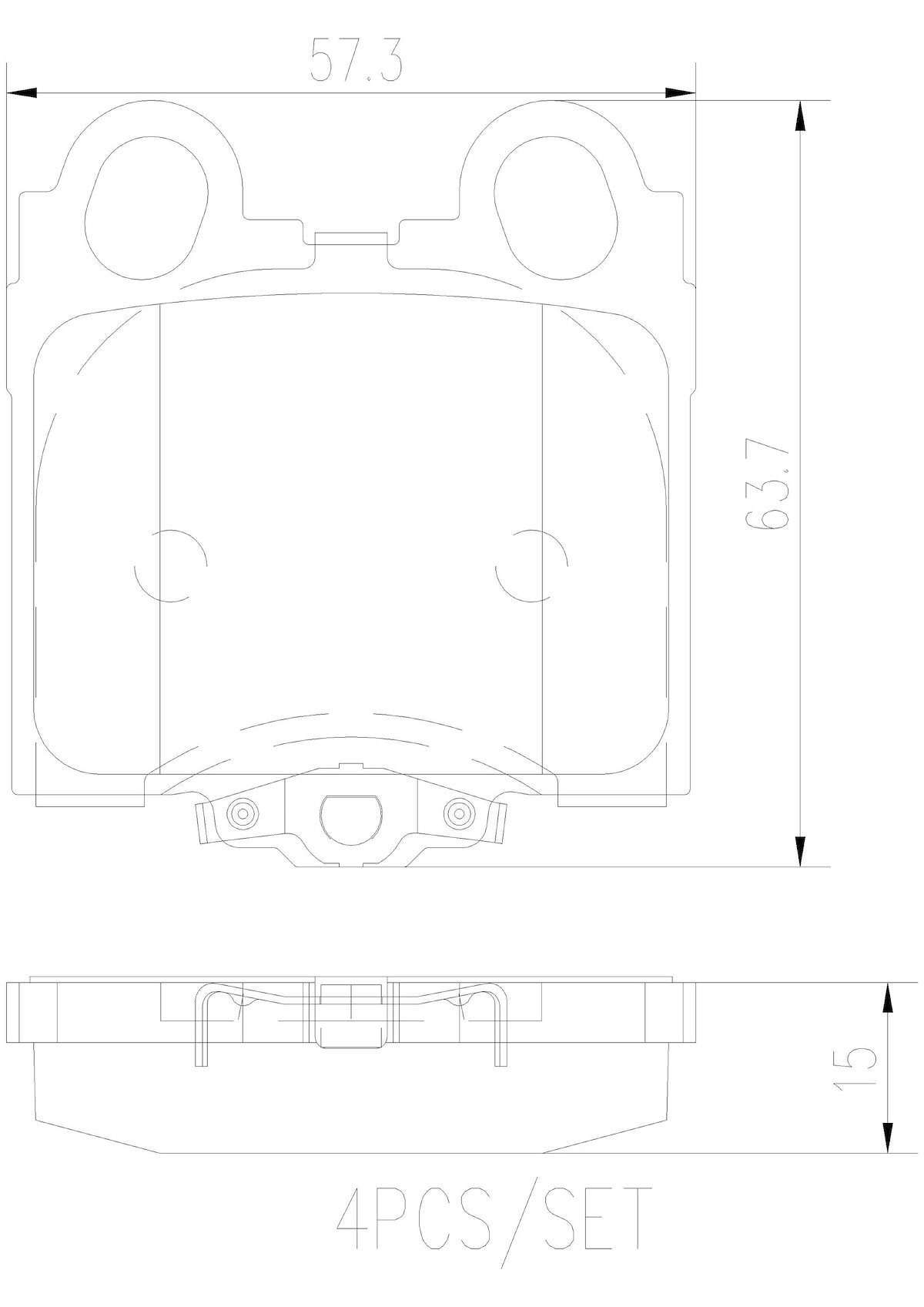 Brembo Brake Pad, FMSI Number D771-7638, Ceramic, Set Of 4 - P83045N