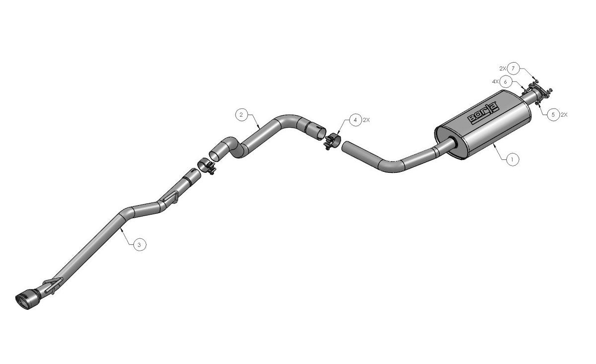 Borla Exhaust System Kit 140352 product image 2