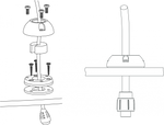 Scanstrut Cable Gland, IP68 Waterproof, With 316 Stainless Steel Fixings/Split Bungs/Waterproof 3M Gasket - DS16-P