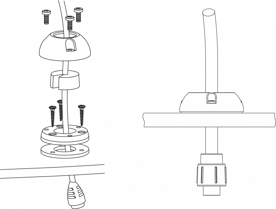 Scanstrut Cable Gland, IP68 Waterproof, With 316 Stainless Steel Fixings/Split Bungs/Waterproof 3M Gasket - DS16-P
