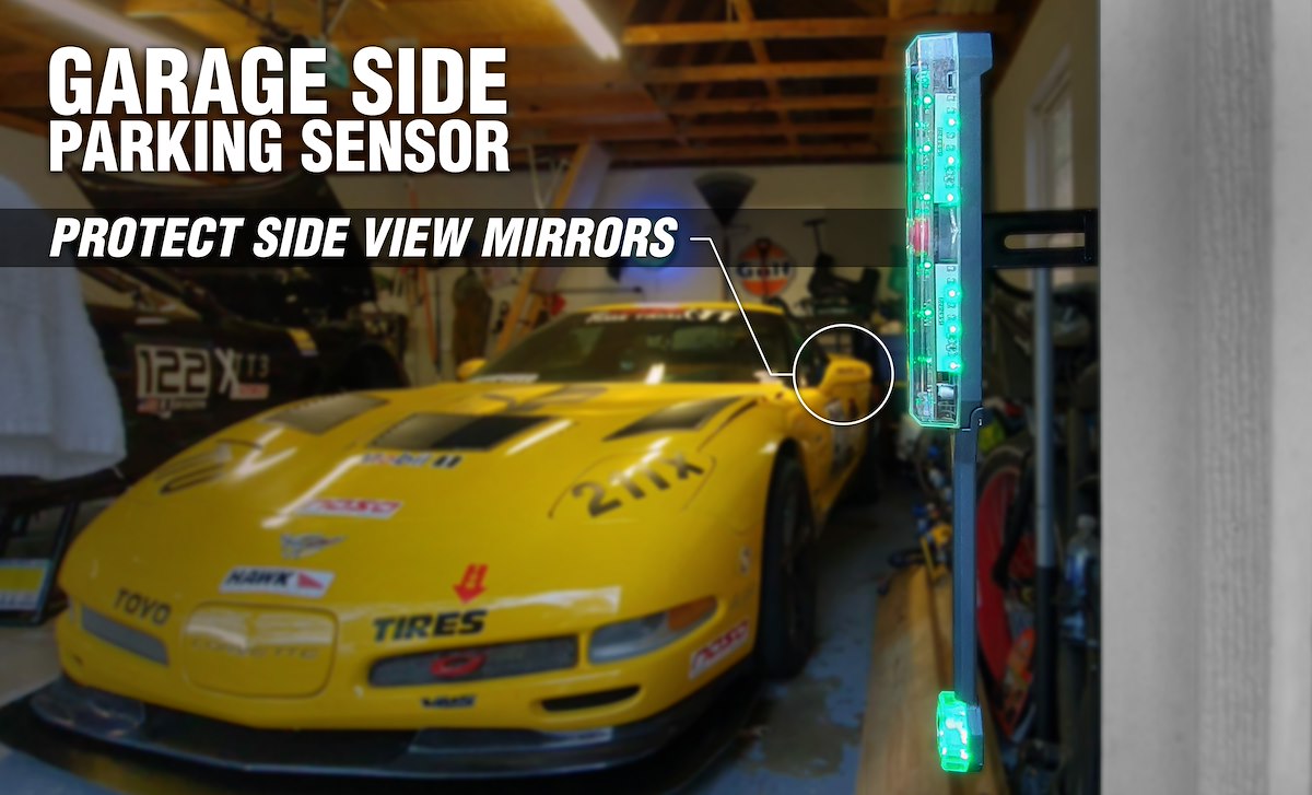 STKR Concepts Parking Aid Sensor, Warning Light Sequence Green/Yellow/Red, Powered By 4 AA's Or USB-C Port - 00135