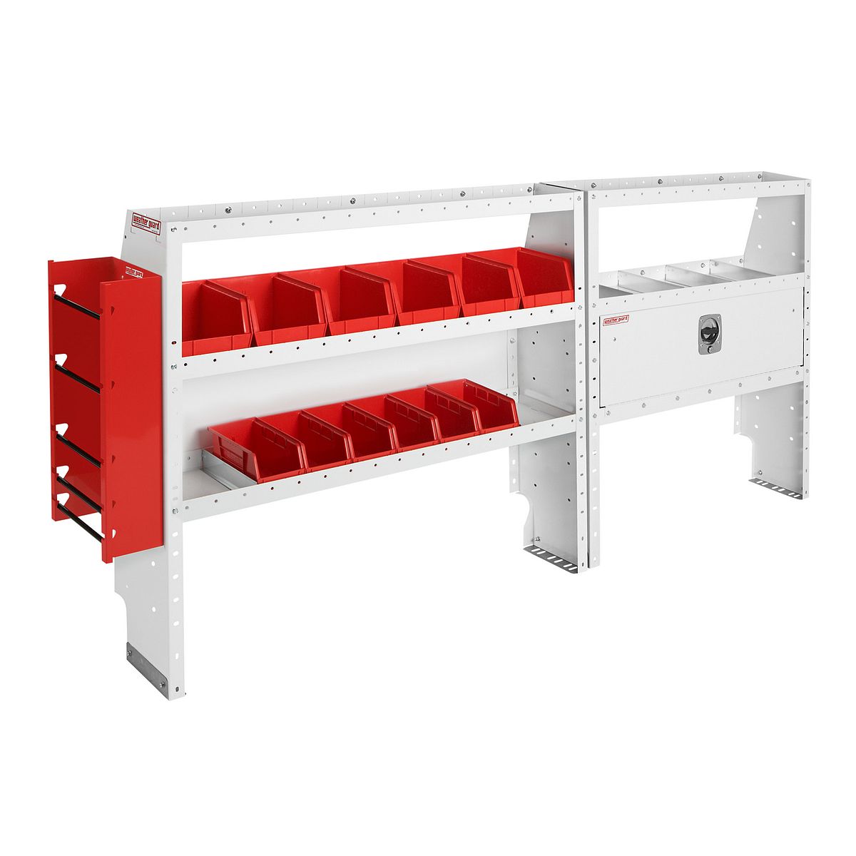 Weather Guard Van Storage System Kit, White - 600-8114R